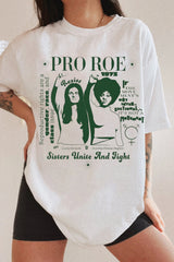 PRO ROE Unisex Ringer Gloria Steinem & Dorothy Pitman Hughes Tee For Women