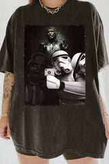 Funny Darth Vader And Storm Trooper Selfie Tee For Women
