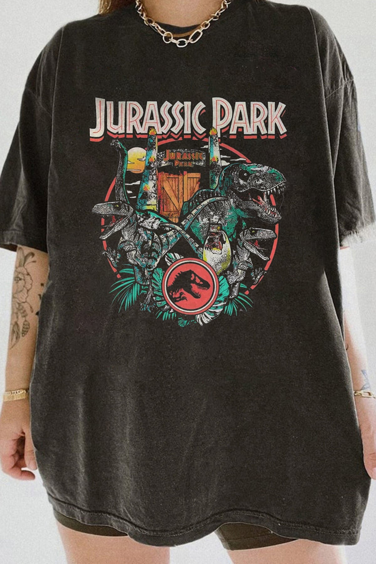 Vintage Jurassic Park Tee For Women