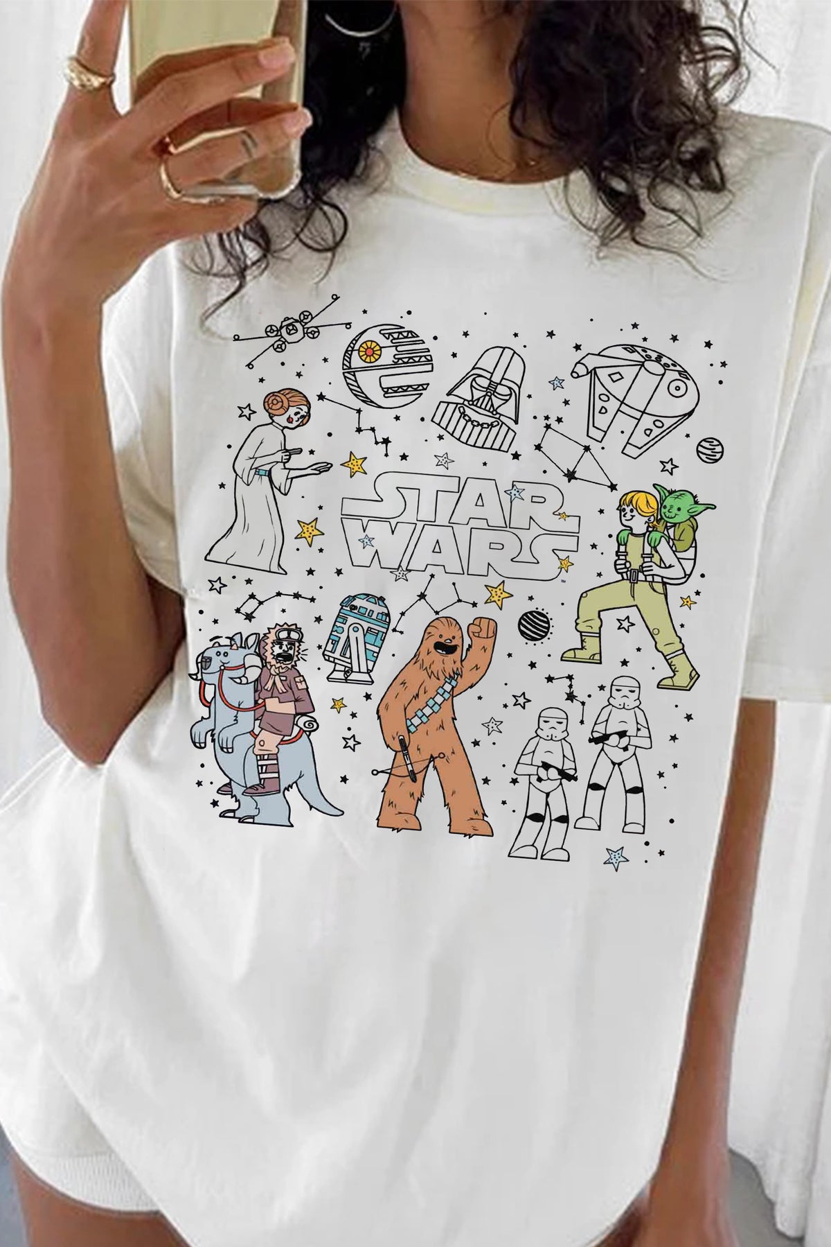 Star Wars Characters Group Shot Constellation Tee For Women