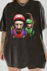 Walter White And Jesse Pinkman SuperMario Funny Tee For Women