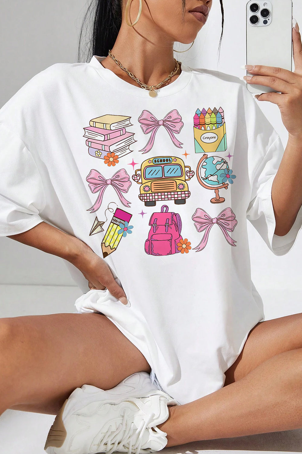 Back to School Doodles TEE FOR WOMEN