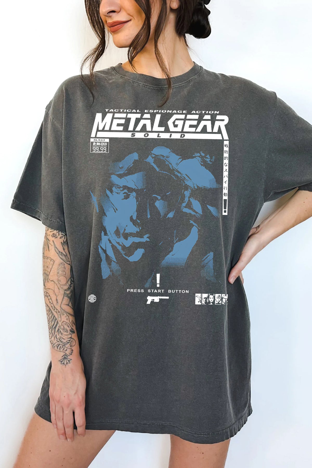 Retro MGS1 Snake  Tee For Women