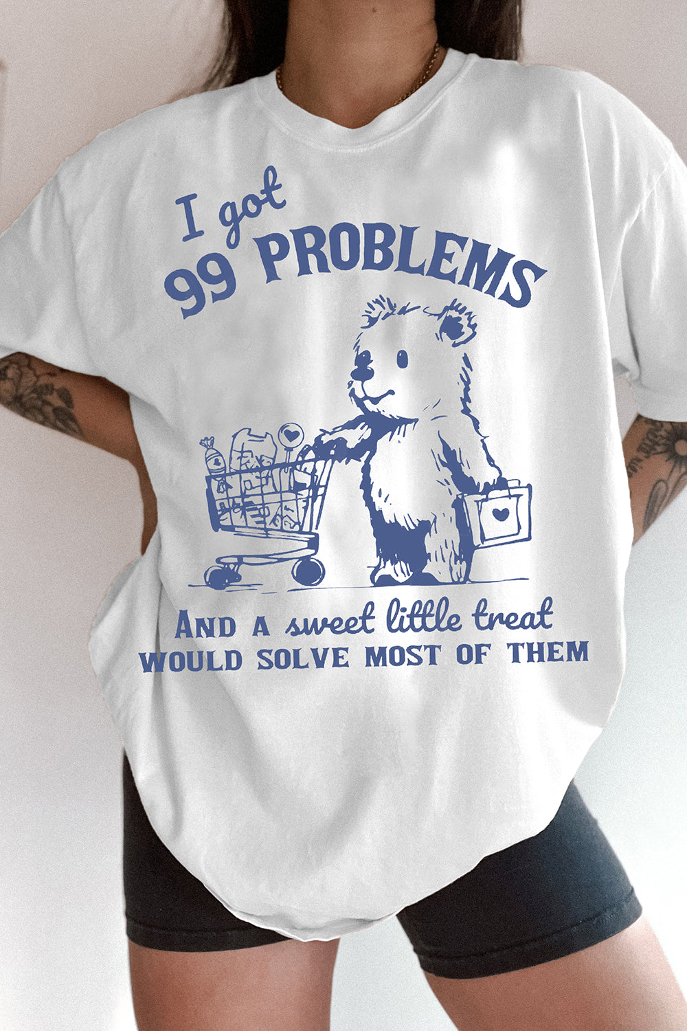 99 Poblems And A Sweet Little Treat Would Solve Most Of Them Vintage Tee For Women
