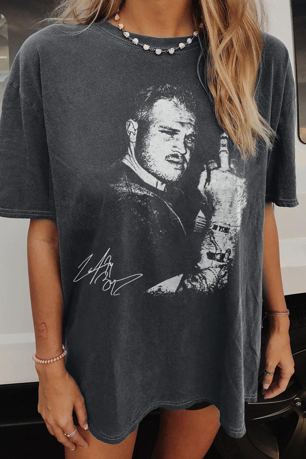 Funny Middle Finger From Zach Bryan Tee For Women