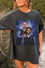 Luka Doncic Kyrie Irvin Dallas Mavericks Tee For Women