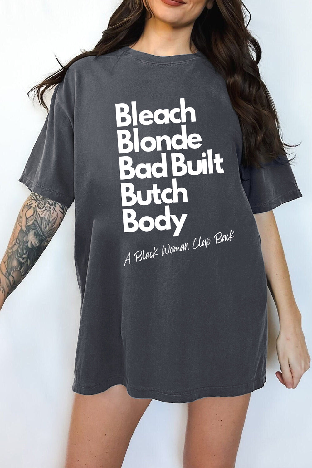 Bleach Blonde Bad Built Butch Body Funny Tee For Women