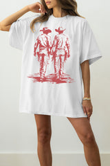 Gay Cowboy Printed Shirt Gay Western LGBTQIA Tee For Women