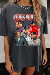 Vintage Chris Brown Hip Hop Breezy 90s Graphic Tee For Women