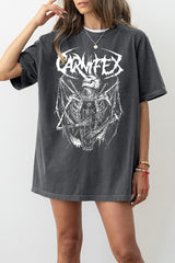 Carnifex Satanic Skull Death Metal Goth Tee For Women