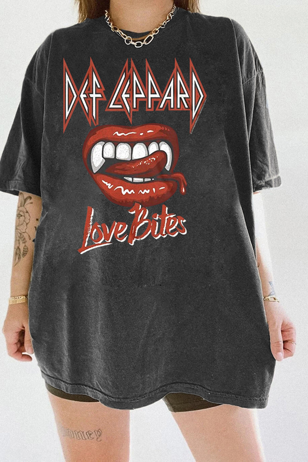 Teeth Love Bites Def Leppard Tee For Women