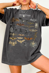 Halloween Vintage Witchy Vampire Bats Tee For Women
