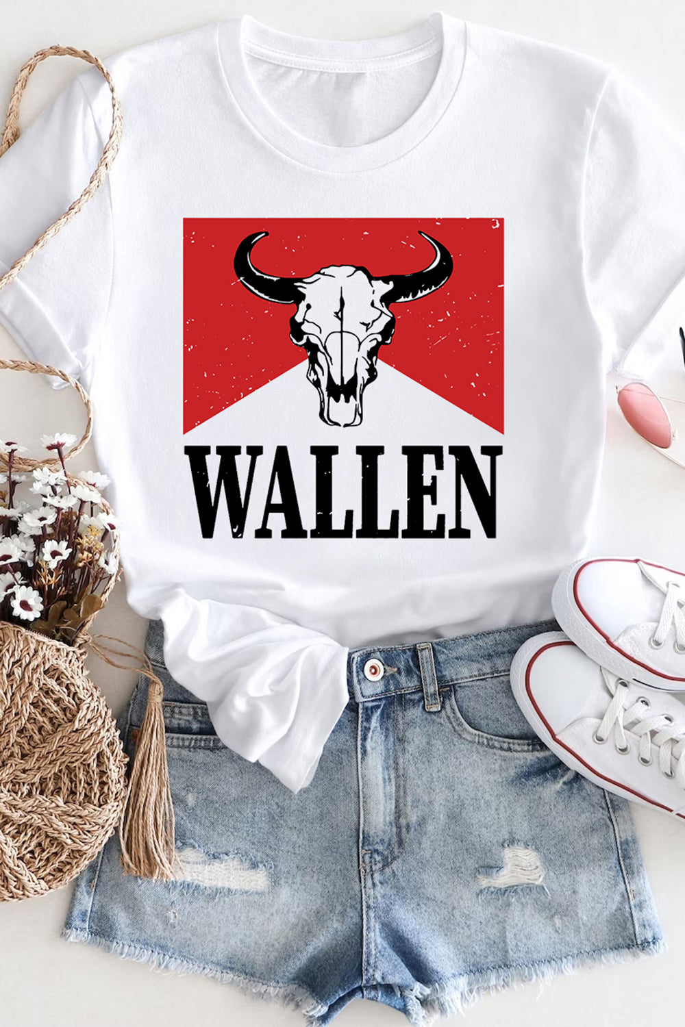 Wallen Steer's Skull T-shirt For Women