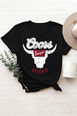 Retro Coors Banquet Rodeo T-shirt For Women