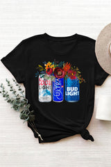 Floral Beer T-shirt For Women
